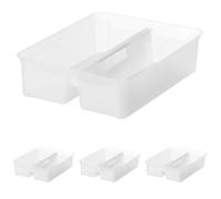 SmartStore - Caddy Insert with Handle Boxes 14L Transparent Great for DIY and craft supplies toys (Pack of 4)