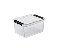 Smartstore 15 Classic Transparent Plastic Storage Box With Lid, 14 Litre, Clear