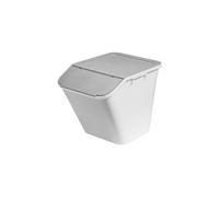 SmartStore Collect Stack-it Large 'Recycling Bin' with Secure Lid 51L Capacity in White SmartStore White L