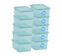 SmartStore - Colour 14 L - Set of 10 Storage Boxes - Blue - 40 x 30 x 18 cm - 14l