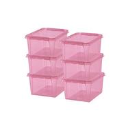 SmartStore - Colour 31 L - Set of 6 Storage Boxes - Pink - 50 x 39 x 26 cm - 31l