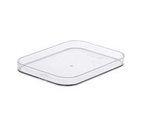 Small BPA Free Compact Clear Lid For Storage Bin Container - White Storage Bin Container