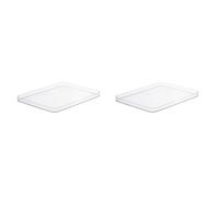 SmartStore Compact Clear L Storage Box Lid | Transparent | Premium Material | Dishwasher Safe | Stackable Design | Versatile Use | Ideal for Storage Needs (Pack of 2)