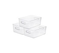 SmartStore Compact Clear Large 'Storage Boxes' 15.4L Plastic Containers - 3 Pack SmartStore Clear L