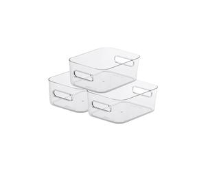 SmartStore Compact Clear Small 'Storage Boxes' 1.5L Plastic Containers - Pack of 3 SmartStore Clear S