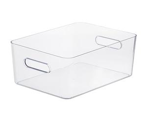 SmartStore Compact Clear Storage Box L 15.4l | Large Transparent Organiser | Premium Quality for Space Saving | Stackable Versatile | Home Office Bathroom Living Room