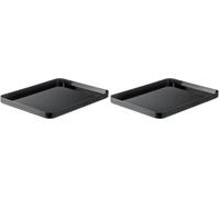 SmartStore Compact Storage Box L Lid Grey Durable Versatile | Perfect for Home Office Kitchen Organisation (Pack of 2)