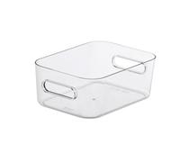 Smartstore Compact Transparent Plastic Stackable Storage Crate (H)7.5Cm (W)14Cm (D)20Cm