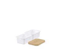 SmartStore d Basket 15' with bamboo lids x2 in White SmartStore White