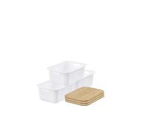 SmartStore d Basket 15' with bamboo lids x3 in White SmartStore White