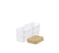 SmartStore d Basket 15' with bamboo lids x4 in White SmartStore White