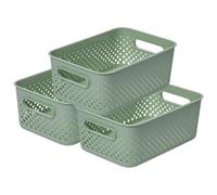 SmartStore Essence Medium White Organiser 'Storage Basket' 5.6L x 3 in Pale Green SmartStore Pale Green M
