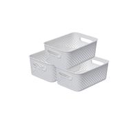 SmartStore Essence Medium White Organiser 'Storage Basket' 5.6L x 3 SmartStore White M