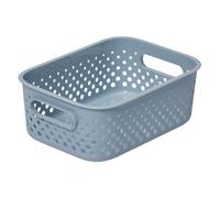 SmartStore Storage Basket with Handles in Blue 1.6L (20.5x14.5x7.5cm) | Storage Bin from Recycled Plastic | Essence S Storage Box| Storage with 10-year Warranty