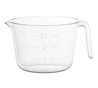 SmartStore Food Mixing Bowl 3 L - Easy Baking and Cooking with Clear ml Markings - Durable SAN Plastic - Clever Nesting - Dishwasher Safe - BPA Free - Made in Sweden