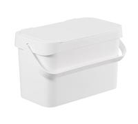 SmartStore Food Waste Caddy 5 L | White | Kitchen Recycling and Compost | Bin with Handles | Recycled Plastic | 10-Year Guarantee | L29 x W17 x H17 cm