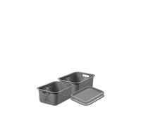 SmartStore 'Recycled Basket 15' with lids x2 in Grey SmartStore Grey
