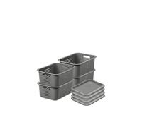 SmartStore 'Recycled Basket 15' with lids x4 in Grey SmartStore Grey