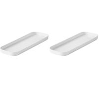 SmartStore Slim Lid | White | Kitchen, Bathroom, Office, Pantry, Fridge Organizer | Food Safe and BPA Free | 10 Year Guarantee | L29 x W10 x H2 cm (Pack of 2)