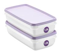 SmartStore Food Storage Containers 1.2L Set of 2 | Suitable for Fridge and Freezer | BPA Free Meal Prep Containers Reusable, Microwavable, Dishwasher Safe, Stackable and Nestable