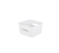 SmartStore Storage Box Square M 3.6 L, Stackable Organiser for the Kitchen | Pantry storage for dry food in the kitchen, bathroom and office, nestable without a lid, with handles, made in Finland