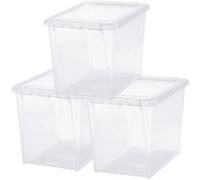 SmartStore Storage Boxes 32 L Transparent 30 x 40 x 44 cm Pack of 3