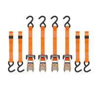 SmartStraps 10-Foot Ratchet Straps (4pk) - 3,000 lbs Break Strength - 1,000 lbs Safe Work Load Haul Heavier Loads Like Motorcycles, Boats and Large Appliances - Heavy-Duty Padded Tie-Downs