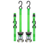 SmartStraps Ratchet Straps - 10ft GRN Premium RatchetX 2pk 1,500lb