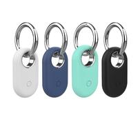 SmartTag 2 Case, 4-Pack Silicone Case Compatible with Samsung Galaxy SmartTag 2 with Key Ring - Soft, Portable, Anti-Scratch Protective Locator Tracker Cover for Samsung SmartTag 2