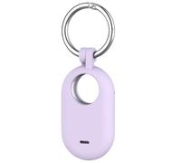 Smarttag2 Case, Samsung Galaxy Smart Tag 2 Case with Silver Keychain, Protective Cases Cover for Keys, Luggage, Pets (Lavender)