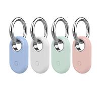 Smarttag2 Case Set, 2-Pack Silicone Smart Tag 2 Cases with Silver Keychain, Protective Cases for Samsung Smart Tag 2 - Ideal for Keys, and Luggage, Pets (Blue/Mint Green/Pink/White)