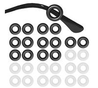 SMARTTOP Round Soft Silicone Eyeglasses Sleeve Retainer, Comfort Anti-Slip Temple Tips Stretchy Ear Grip Hooks for Kids and Adults Sunglasses, Reading Glasses, Sport Eyewear 12 Pairs (6 Black&6Clear)