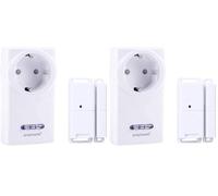 Smartware radio-controlled exhaust control with a magnetic window contact and radio plug sockets for an extractor hood, sh5-set-khc (Pack of 2)