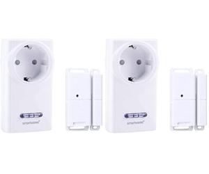 Smartware radio-controlled exhaust control with a magnetic window contact and radio plug sockets for an extractor hood, sh5-set-khc (Pack of 2)