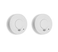 Smartwares 2 x Smoke Detectors - Optical Sensor - 10 Year Life - Replaceable Battery 5 Years - Test Button - 85 dB - FSM-11512