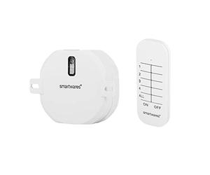 Smartwares Garage Switch Kit - Includes 2 Channel Remote Control - Plug & Connect - Max 300W - SH4-99558, White