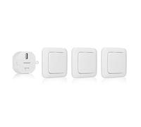Smartwares Home Automation Kit Wireless Switch Plug & Connect for Bedroom - 3 Single Switches and 1 Built-in Module - SH4-99567