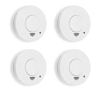 Smartwares Optical Smoke Detector, 10 Years Lifetime, 1 Years Battery, Test & Silence Button, 4 Pack