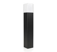 Smartwares Outdoor Black Garden Post, 50 cm, Aluminium, Integrated 12 W LED Lamp, Colour Temperature 3000K, Electric Wired, IP44