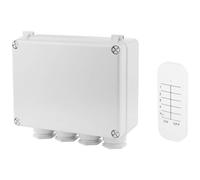 Smartwares - Plug & Connect - Outdoor 3 Channel Switch Set - Waterproof IP55 - Junction Box & 4 Channel Remote - SH4-99652, White