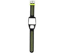 Smartwatch Band Silicone Wrist Watch Strap, Dual Color Watch Strap with Pin Buckle, Soft Comfortable Replacement Strap for Runner3 Adventurer Smartwatch, Includes Watch Prot (Black Green)