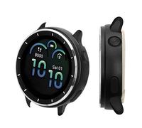 kwmobile Metal Case for Garmin vivoactive 6 (42mm) / Active 6 Case - Full Body Protection for Smart Watch Fitness Tracker - Full Functionality - Black