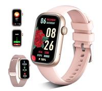 Smartwatch for Womens 1.47" Fitness Watch with Answer/Make Calls,Heart Rate & Sleep Monitor, 24+ Sports Modes IP68 Waterproof Activity Tracker Step Counter Smartwatch for Android IOS Pink