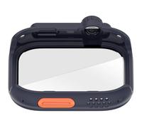 Smartwatch Shell PC Glass Antidust Case Guard For Watch Fit 4 Screen Protector Frame Shell Safe Quick To Attach & Detach PC Tempered Glass Case