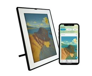 SMARTWIZ+ art | E-Paper Display Art Frame - 7.3inches E-Paper Display Spectra 6 (E6) Full Color E-Ink Display | Matter-Compatible Thread Border Router | Wi-Fi | USB-C | Supports iOS & Android App