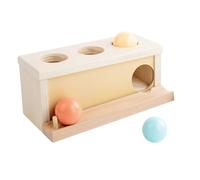 Smartwo Montessori Object Permanence Box & Wooden Ball Drop Toy