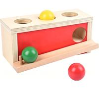 Smartwo Montessori Object Permanence Box & Wooden Ball Drop Toy