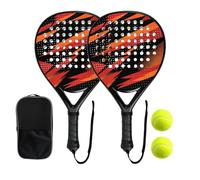 Smartwo Padel Racket Set for Beginners - Carbon Fiber Frame & EVA Foam Core | 2 Rackets + 2 Balls + Bag, Lightweight Paddle Tennis Racquet for Adult Men and Women, Recreational Players