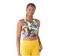 Smartwool Active Crop Bra Red L - Compression Sports Bra for Running and Training