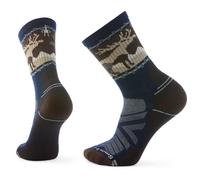 Smartwool - Hike Light Cushion Mountain Moose Crew Socks - Walking socks size 8-10,5, black